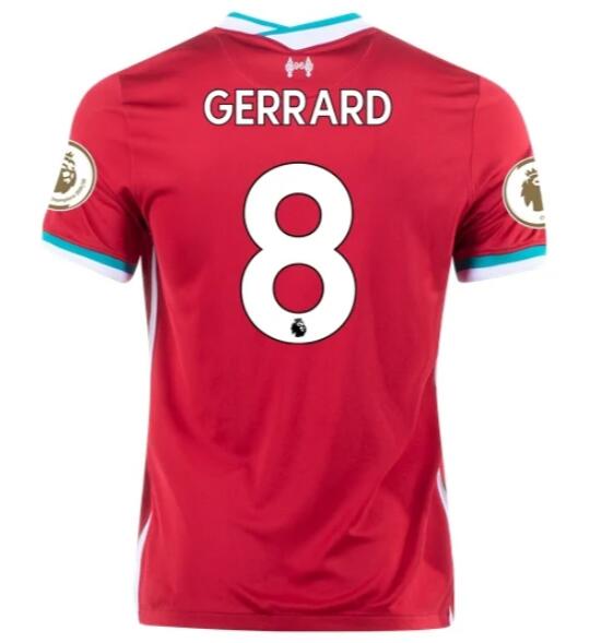 Liverpool Home Kit Soccer Jersey STEVEN GERRARD #8 2020/21